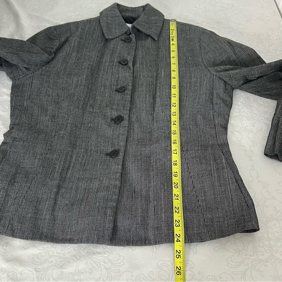 GARFIELD & MARKS Linen Blend Ashley Shirt Jacket Blazer Size 4 - Picture 11 of 12